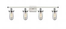  516-4W-WPC-CE231-CL - Kingsbury - 4 Light - 34 inch - White Polished Chrome - Bath Vanity Light