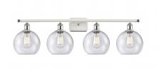  516-4W-WPC-G124-8-LED - Athens - 4 Light - 38 inch - White Polished Chrome - Bath Vanity Light