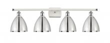  516-4W-WPC-MBD-75-PC-LED - Bristol - 4 Light - 38 inch - White Polished Chrome - Bath Vanity Light