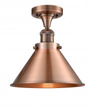  517-1CH-AC-M10-AC-LED - Briarcliff - 1 Light - 10 inch - Antique Copper - Semi-Flush Mount