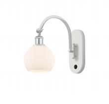  518-1W-WPC-G121-6-LED - Athens - 1 Light - 6 inch - White Polished Chrome - Sconce