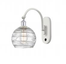  518-1W-WPC-G1213-8-LED - Athens Deco Swirl - 1 Light - 8 inch - White Polished Chrome - Sconce