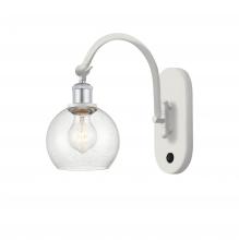  518-1W-WPC-G124-6-LED - Athens - 1 Light - 6 inch - White Polished Chrome - Sconce