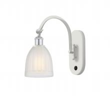  518-1W-WPC-G441-LED - Brookfield - 1 Light - 6 inch - White Polished Chrome - Sconce