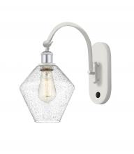  518-1W-WPC-G654-8-LED - Cindyrella - 1 Light - 8 inch - White Polished Chrome - Sconce