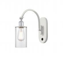  518-1W-WPC-G802-LED - Clymer - 1 Light - 4 inch - White Polished Chrome - Sconce