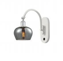  518-1W-WPC-G93-LED - Fenton - 1 Light - 7 inch - White Polished Chrome - Sconce