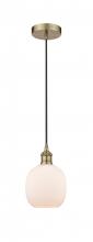  616-1P-AB-G101 - Belfast - 1 Light - 6 inch - Antique Brass - Cord hung - Mini Pendant