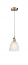  616-1P-AB-G381 - Castile - 1 Light - 6 inch - Antique Brass - Cord hung - Mini Pendant