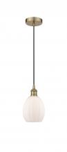  616-1P-AB-G81 - Eaton - 1 Light - 6 inch - Antique Brass - Cord hung - Mini Pendant