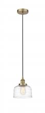  616-1PH-AB-G713 - Bell - 1 Light - 8 inch - Antique Brass - Cord hung - Mini Pendant