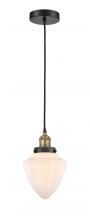  616-1PH-BAB-G661-7 - Bullet - 1 Light - 7 inch - Black Antique Brass - Cord hung - Mini Pendant