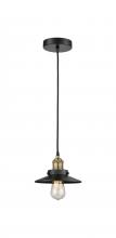  616-1PH-BAB-M6-BK - Edison - 1 Light - 8 inch - Black Antique Brass - Cord hung - Mini Pendant