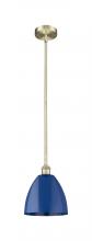  616-1S-AB-MBD-9-BL - Plymouth - 1 Light - 9 inch - Antique Brass - Cord hung - Mini Pendant