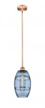  616-1S-AC-G557-8BL - Vaz - 1 Light - 8 inch - Antique Copper - Cord hung - Mini Pendant