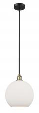  616-1S-BAB-G121-12 - Athens - 1 Light - 12 inch - Black Antique Brass - Cord hung - Mini Pendant