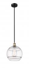  616-1S-BAB-G556-12CL - Rochester - 1 Light - 12 inch - Black Antique Brass - Cord hung - Mini Pendant