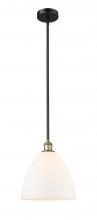  616-1S-BAB-GBD-121 - Bristol - 1 Light - 12 inch - Black Antique Brass - Cord hung - Mini Pendant