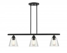  616-3I-BK-G454-LED - Caton - 3 Light - 34 inch - Matte Black - Cord hung - Island Light