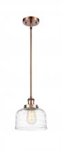  916-1S-AC-G713 - Bell - 1 Light - 8 inch - Antique Copper - Mini Pendant