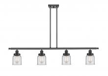  916-4I-BK-G52-LED - Bell - 4 Light - 48 inch - Matte Black - Stem Hung - Island Light