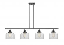  916-4I-BK-G72-LED - Bell - 4 Light - 48 inch - Matte Black - Stem Hung - Island Light